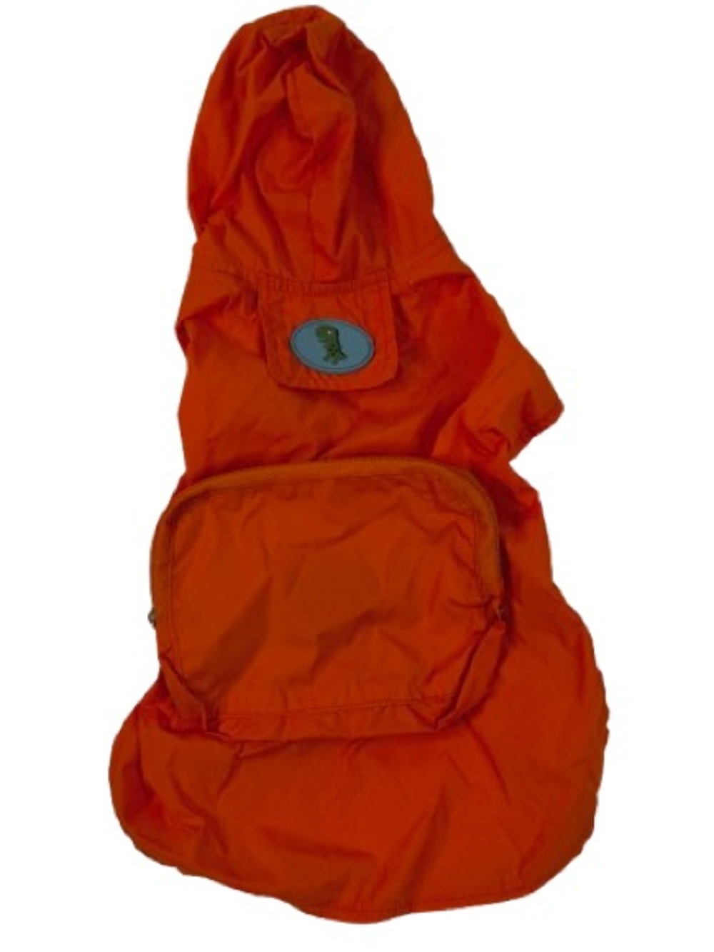 Casual Canine Orange Mesh-Lined Pet Raincoat